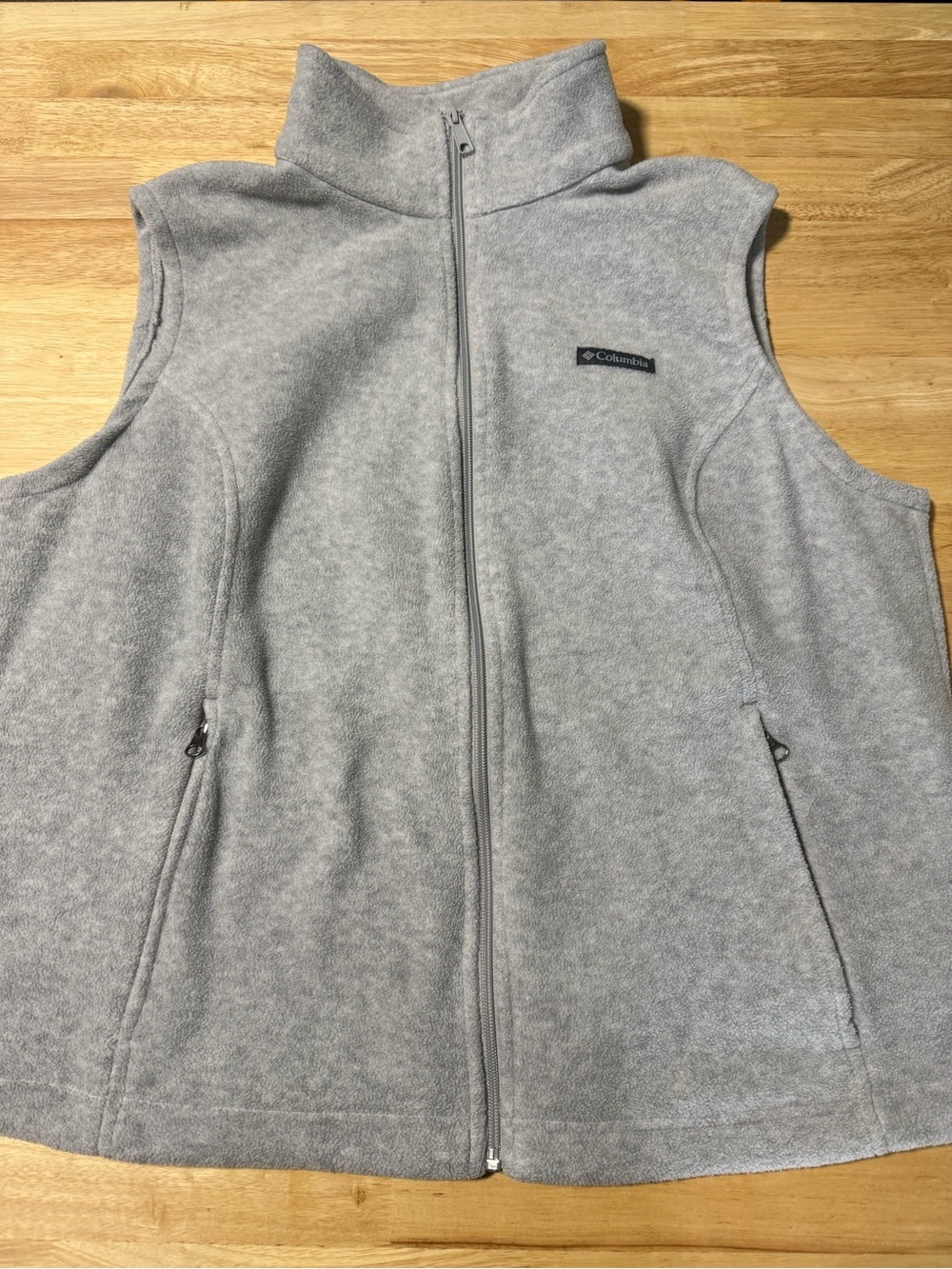 Columbia Women’s 2X Light Gray Full Zip Fleece Vest Plus Size